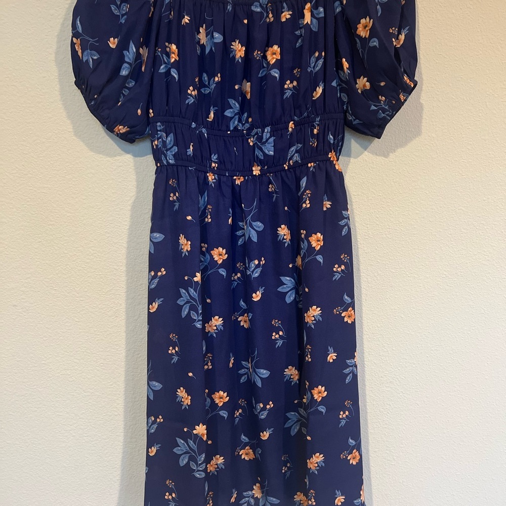 NWT LOVE…ADY Off-The-Shoulder Puff Sleeve Mini Dress - Picture 2 of 3